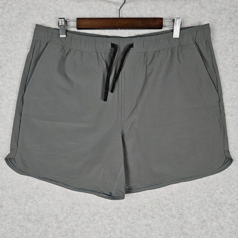 Bear Bottom Echo Mens XL Gray Performance Shorts 5.5" Inseam Athletic Drawstring